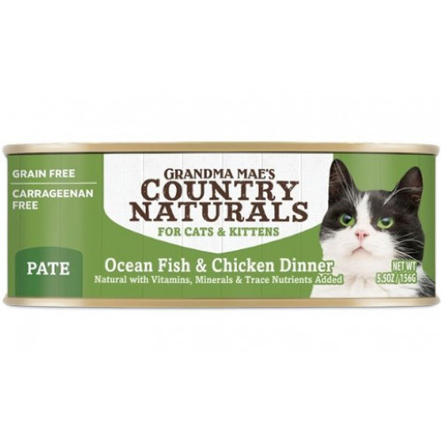 Country Naturals 樂淘美 Grain Free #006 Ocean Fish & Chicken Dinner for Cats & Kittens 深海魚雞肉醬煮全貓罐 成貓 幼貓 156g (CNC0036)