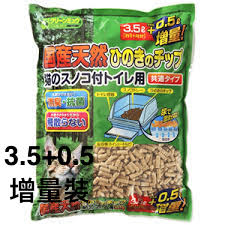 [.LMew004Toc_Clean Mew 木砂] Clean Mew 日本製 天然 [[ 檜木滲透木砂 ]] 3.5L+0.5L (花王/UniCharm 完美取代品) 