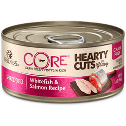 [C04]_cWel_5.5_WCHC4] Wellness CORE Hearty Cuts [ WCHC4 ] (8004) Grain Free Cat Canned Food - Shredded Whitefish & Salmon 厚切白魚三文魚無穀物貓罐頭 5.5oz