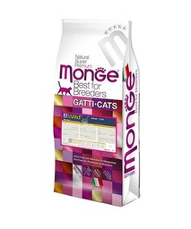 [B02] BMge10KG Rab (1.5X7包)] (用7包1.5KG 拼出) Monge BWild 天然低穀物成貓糧 野生兔肉 10KG Breeder 貓舍場糧 (MO4923)