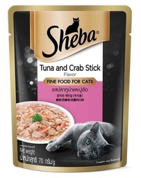 [C02]_PShBSAA003吞蟹] SHEBA POUCH  SAA003 Tuna & Crab Stick 70g 濕包 吞拿魚及蟹柳 70g