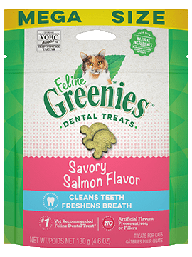 GREENIES FELINE Dental Treats 潔齒貓小食 4.6oz (紅袋) 三文魚味 Salmon 