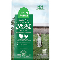 [B5.5]_B_OpF_008_TurChi] Open Farm CAT貓 8lb [綠] Grain-Free Turkey & chicken 無穀物火雞雞肉配方