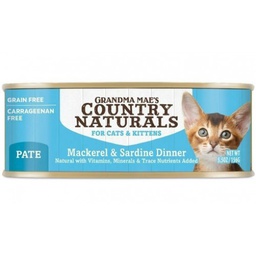 [C01]_CCoN156_008] Country Naturals 樂淘美 Grain Free #008 Mackerel & Sardine Dinner fort Cats & Kittens 無穀物鯖魚沙甸魚醬煮配方 全貓罐 156g (CNC0061)