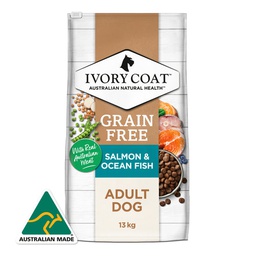 [+_B_ivorycoat 狗糧] Ivory Coat 狗糧 Grain Free【Salmon & Ocean Fish】Adult Dog 無穀物 深海魚+三文魚 成犬 13kg (訂貨需時3-5天)(IAF13)