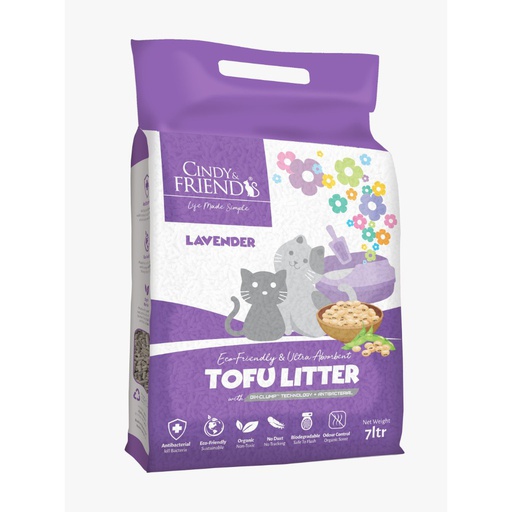 Cindy & Friends 薰衣草味豆腐砂 Tofu Litter (Lavender) - 7L