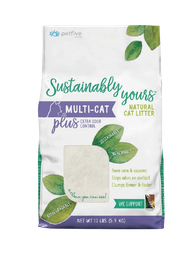 [.LSus059_ Plus (紫色標)] Sustainably Yours Natural Cat Litter Multi-Cat " Plus"(紫色標) 幼顆粒 5.9Kg 美國 善地球 粟米木薯凝結砂 (多貓除臭強化版) 5.9公斤