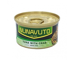 [C06]_CNun_080_NU03綠] Nunavuto NU03 無穀物吞拿魚伴蟹肉 貓罐頭 Grain Free Tuna with Crab 80g