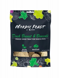 [ZY]_SNor_58_西蘭花] 賣到過期_Nordic Feast by Astkatta (黑袋系列) 凍乾鴨胸+西蘭花小食 (貓狗適用) Duck Breast & Broccoli Freeze-Dried Treat 58g