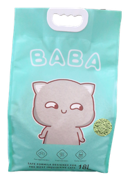 [..葵_] LBaba綠(3)] BABA 2.0mm 18L 綠茶味豆腐砂【Baba綠】