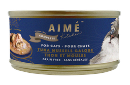 [C07]_CAime_Classic 7636 (TMA75)] Aime Kitchen Complete #7636 無穀物均衡主食貓罐頭 TUNA MUSSELS Galore 75g 吞拿魚青口盛宴 (藍)