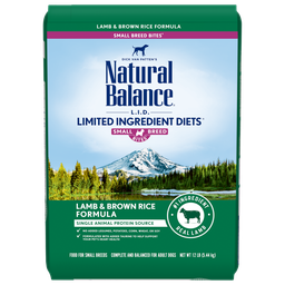 [+_B_Natural Balance 狗糧] Natural Balance 雪山牌 狗糧 單一蛋白 糙米系 羊肉成犬配方- 細細粒 12磅 Small Breed Bites Lamb Meal & Brown Rice formula for Dog 12lb
