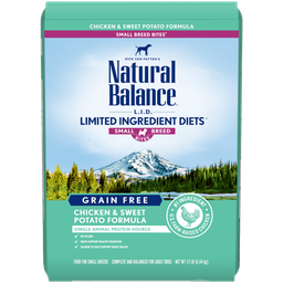 [+_B_Natural Balance 狗糧] [斷貨中, 未有返貨期] Natural Balance 雪山牌 狗糧 - 單一蛋白 無穀系 - 雞肉甜薯成犬糧- 細細粒 12磅 Small Breed Bites Grain Free Chicken & Sweet Potato formula for Dog 12lb