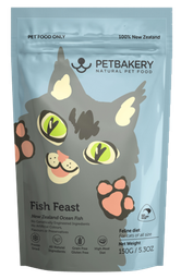 [C11] BPBak_150_藍] Petbakery 新西蘭脫水凍乾貓糧 Freeze-Dried New Zealand Ocean FISH Feast Cat Food 150g 新西蘭深海魚盛宴輕膳 150克