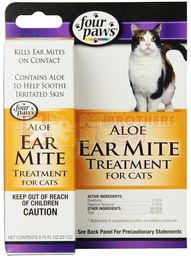 [ZY_Four Paws (F1732)] [斷貨中, 未有返貨日期, 可訂貨等貨到] Four Paws Aloe Ear Mite Treatment For Cat 貓用殺虱耳水(BC1732)