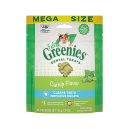 [ZY] S_GRN_catnip (綠袋)] GREENIES FELINE Dental Treats 潔齒貓小食 4.6oz (綠袋) 貓薄荷 Catnip