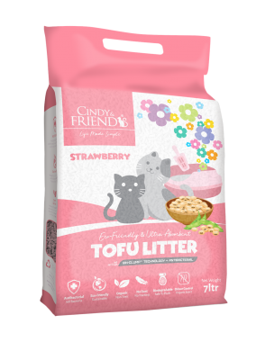 Cindy & Friends 士多啤梨味豆腐砂 Tofu Litter (Strawberry) - 7L