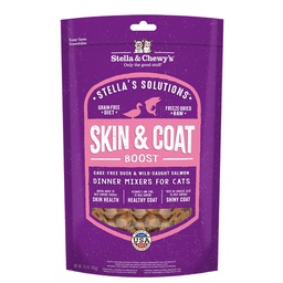 [C11]_BS&amp;C_075_SC粉] Stella & Chewy's CAT Stella's Solutions [[ Skin & Coat Boost ]] Free Duck and Wild Caught Salmon Dinner Mixers for cat 7.5oz 凍乾生肉貓糧 - 有助皮毛健康(放養鴨及野生三文魚配方) 7.5安士