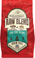 [+_B_Stella &amp; Chewy's 狗糧] Stella & Chewy's DOG Raw Blend Cage Free Recipe GF Quail+Chicken+Duck 外層低溫烘焙乾糧+凍乾脫水粒 - 放養雞鴨配方 (犬用) 03.5LB