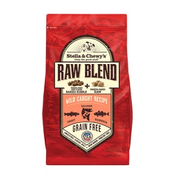 [+_B_Stella &amp; Chewy's 狗糧] [斷貨中, 未有返貨日期, 可訂貨等貨到] Stella & Chewy's DOG Raw Blend (Baked Kibble+Freeze-Dried Raw) Wild Caught GF "Trout+Salmon+Haddock" 低溫烘焙狗乾糧+凍乾生肉粒-野生捕撈配方 22LB