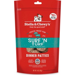 [+_B_Stella &amp; Chewy's 狗糧] Stella & Chewy's DOG 凍乾脫水狗糧 SC019-A Freeze Dried Dinner Patties for dog - 牛肉及三文魚配方 14oz