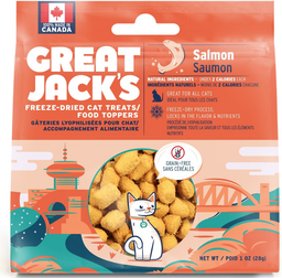 [ZY]_GreatJack085三文] 加拿大 Great Jack's 冷凍脫水三文魚小食(貓) {Salmon} Freeze-Dried Grain-Free Cat Treats 大包 85G(3oz)