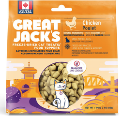 [ZY]_GreatJack085雞] 加拿大 Great Jack's 冷凍脫水雞肉小食(貓) {Chicken} Freeze-Dried Grain-Free Cat Treats 大包85g