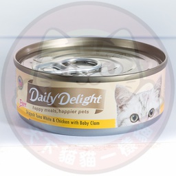 [C.A02]_cDD41] [斷貨中, 9月中才有貨, 可落單預訂等貨到] Daily Delight Pure DD41 Skipjack Tuna White & Chicken with Baby Clam 80g 低鎂配方白鰹吞拿魚+雞肉+BB蜆 DD41