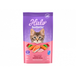 [B02] BHalo_03 幼三魚 34051] (新裝) Halo 自然光環貓糧 Holistic Grain Free KITTEN Wild-Caught Salmon and Whitefish Recipe 3lb 無穀物幼貓 野生三文魚及白魚 3磅 (34051)