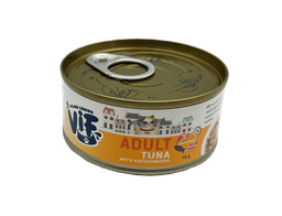 [C10]_Cvif_075_AC6] Felina Canino VIF Adult Tuna with Katsuobushi in Gravy 75g 吞拿魚+鰹魚成貓配方鮮味貓罐頭 75克 (無卡拉膠)