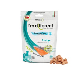 [ZY]+_I'mDif_Trout] I'm different 貓小食 Freeze-Dried raw cat treats - TROUT 40g 意大利製單一蛋白鱒魚凍乾小食 (無穀物,無麩,貓狗適用) 40克