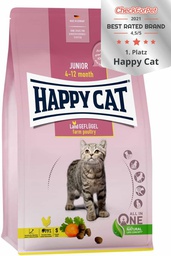 [B07] B_HC_Junior 4-12 poultry 1.3] Happy Cat (新裝) Junior 4-12 month farm Poultry (Kitten) [LandGEFLUGEL] 1.3kg 幼貓配方 (70539)