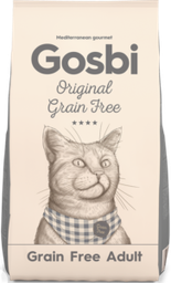 [B03]_BGosbi Grain Free Adult 3kg] Gosbi Cat (灰黑3kg) Grain Free Adult 成貓無穀物蔬果配方貓糧 3Kg