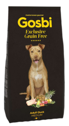 [+_B_Gosbi 狗糧] Gosbi DOG Exclusive Grain Free 無穀物低敏-中型成犬鴨肉配方 12kg (GMED)(訂貨需時3-5天)