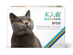 [ZY]_Moreson_排毛粉15貓草] 木入森排毛粉 Moreson Hairball Relief Formula 貓草風味 Wheatgrass 2g x 15包 台灣製造 (Expiry Date: 2/2025)