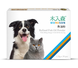 [ZY]_Moreson_魚油粉30] 木入森魚油粉 (犬貓) Moreson Refined Fish Oil Powder 1.25g x 30包 台灣製造