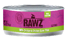 [C_RAWZ_155(00575大綠)] RAWZ 96% Chicken & Chicken Liver 雞肉+雞肝 Pate Cat Food 全貓罐 155g