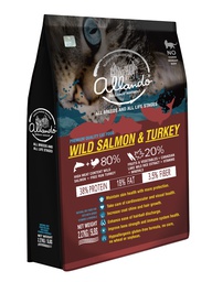 [B1.5] B_Alla_040_啡] Allando 奧藍多 Wild Salmon & Turkey 野生鮭魚+火雞肉 400g 天然無榖貓鮮糧 (DO1040)