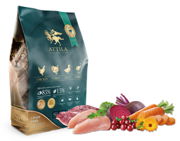 [B1.5]B_ATT_45綠] ATTILA 阿提拉 Chicken & Turkey & Duck & Ostrich 雞+火雞+鴨+鴕鳥 4.5kg 無穀全齡貓糧 (LA4450)