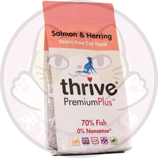 Thrive PremiumPlus 1.5KG {Salmon & Herring} 脆樂芙無穀物三文魚喜靈魚全貓糧 1.5kg {原裝行貨}